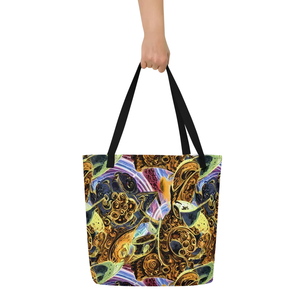 Aurum Rapture on Large Tote Bag W/ Pocket — Front