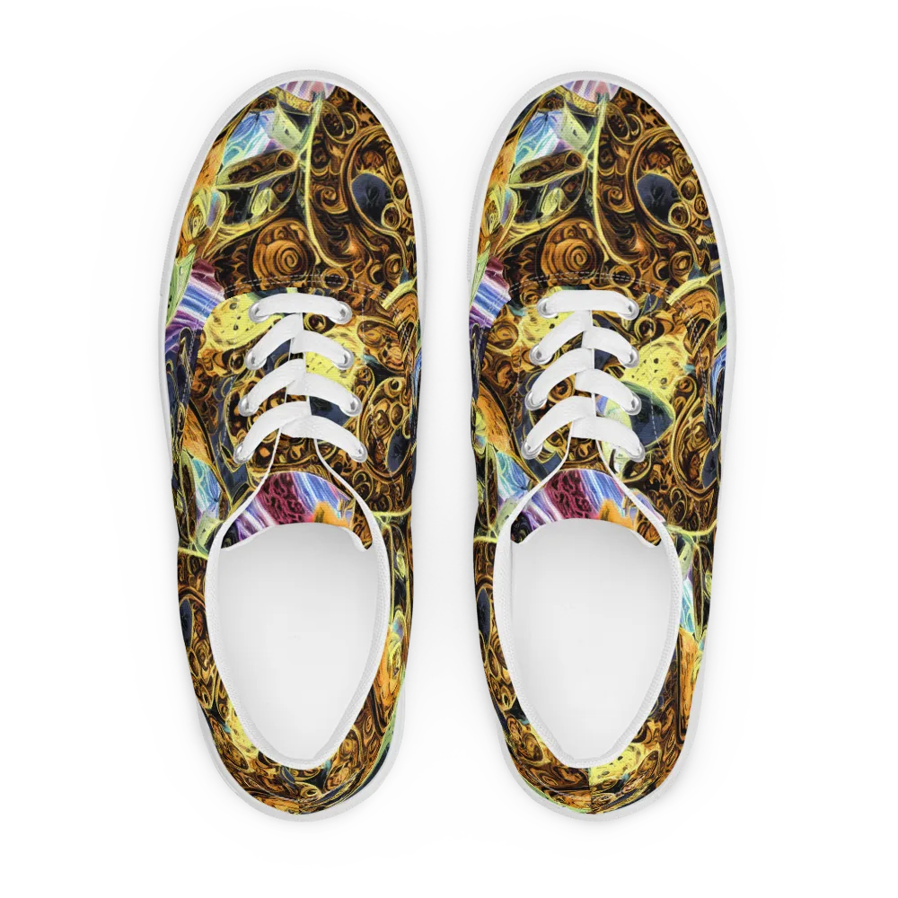 Aurum Rapture on Men's Lace-Up Canvas Shoes — Front