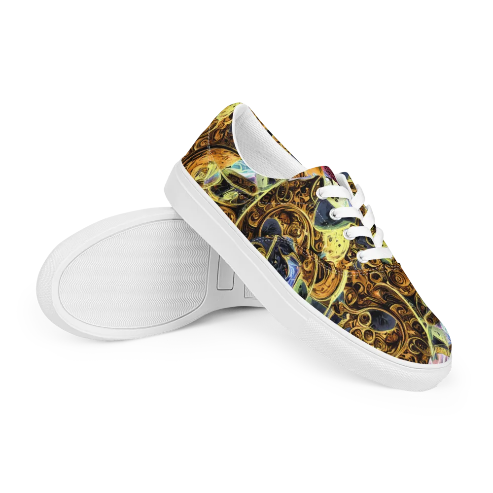 Aurum Rapture on Men's Lace-Up Canvas Shoes — Right Front