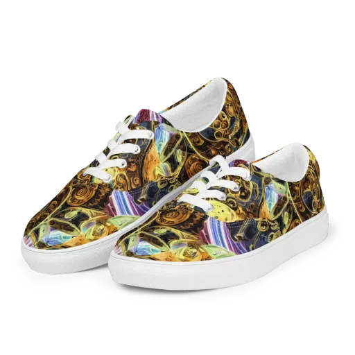 Aurum Rapture on a Men's Lace-Up Canvas Shoes