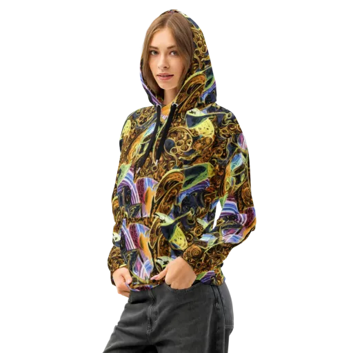 Aurum Rapture on a Cotton Hoodie