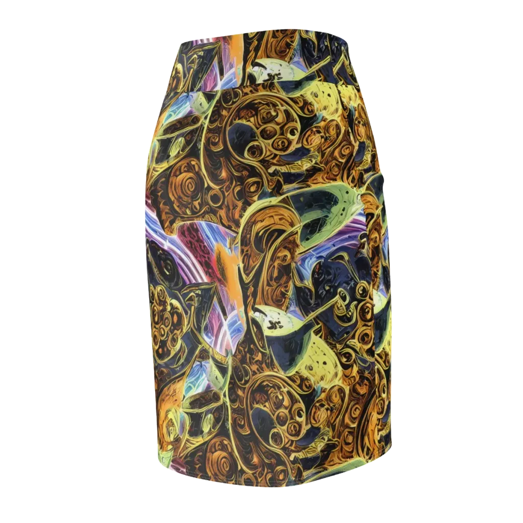 Aurum Rapture on Pencil Skirt — Back Side