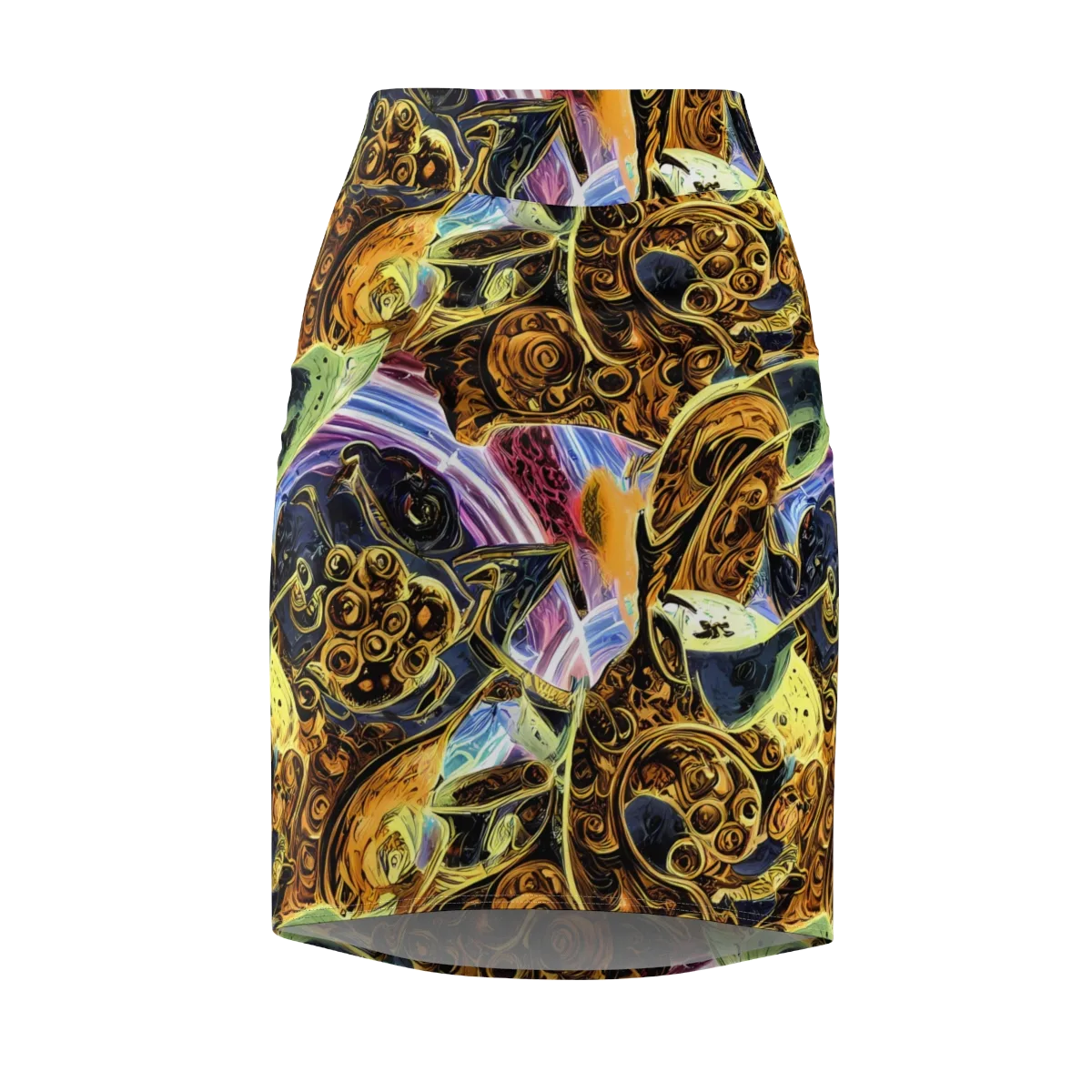 Aurum Rapture on Pencil Skirt — Front