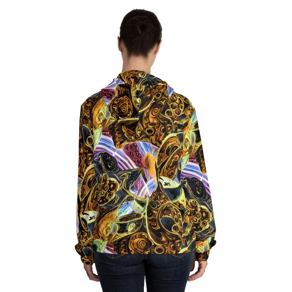 Aurum Rapture on Women's Full-Zip Hoodie — Back On Person