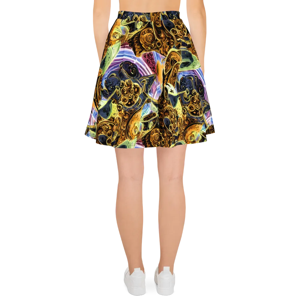 Aurum Rapture on Skater Skirt — Back