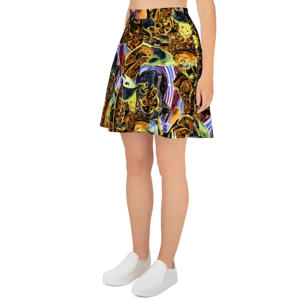 Aurum Rapture on Skater Skirt — Left