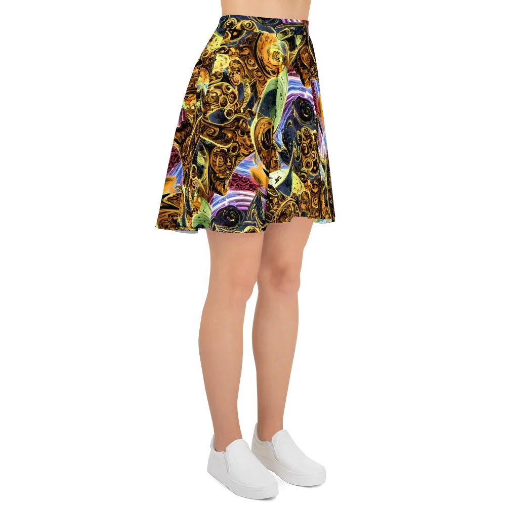Aurum Rapture on Skater Skirt — Right