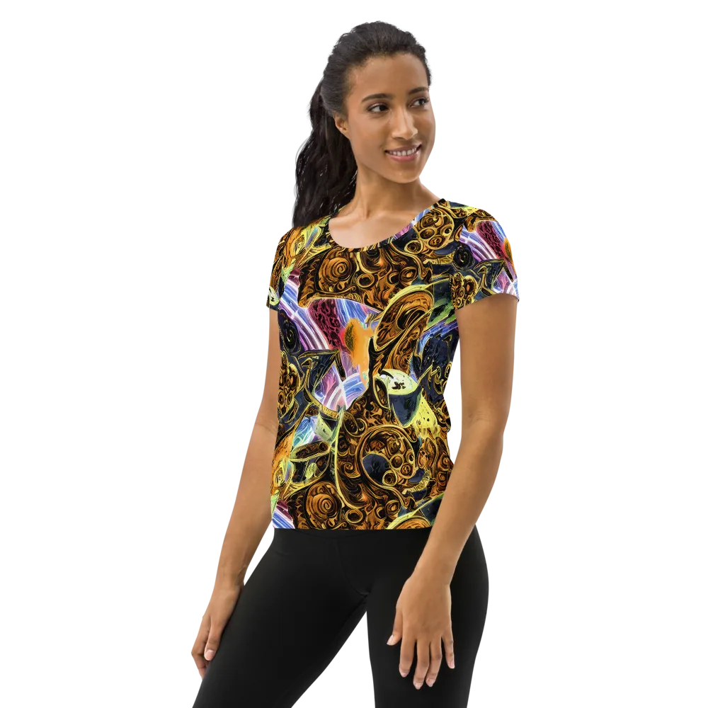 Aurum Rapture on Women's Athletic T-Shirt — Left