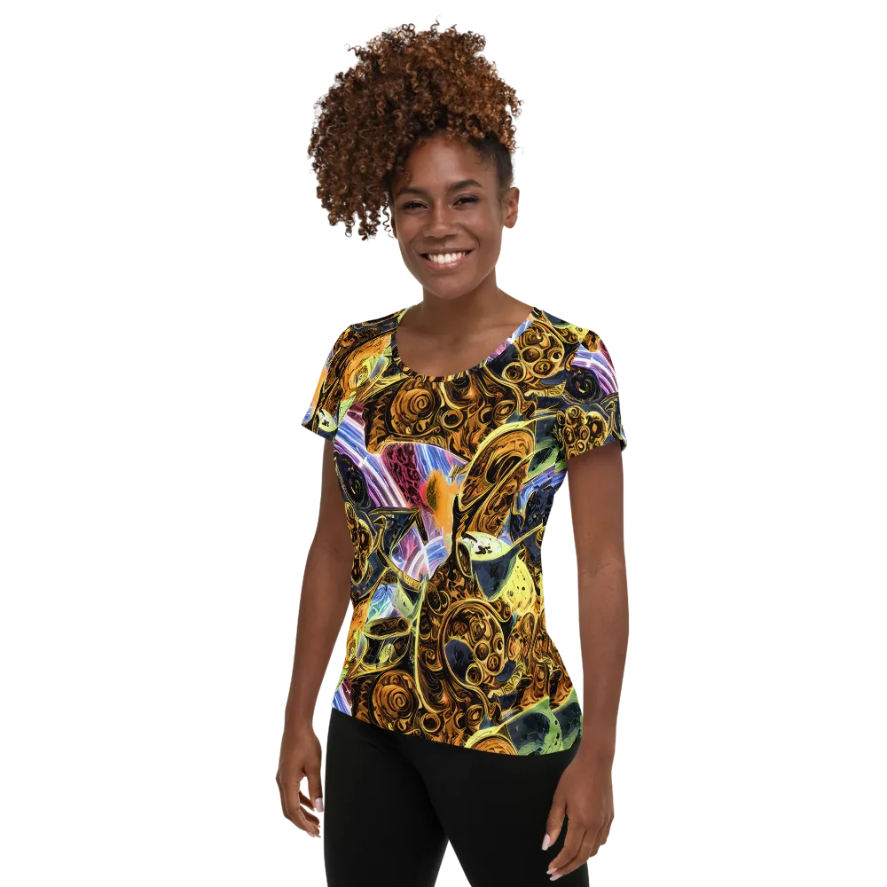 Aurum Rapture on Women's Athletic T-Shirt — Left