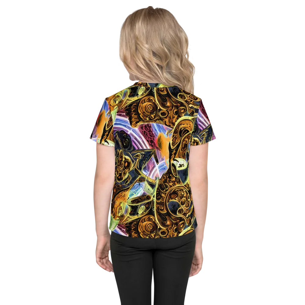 Aurum Rapture on Kids Crew Neck T-Shirt — Back