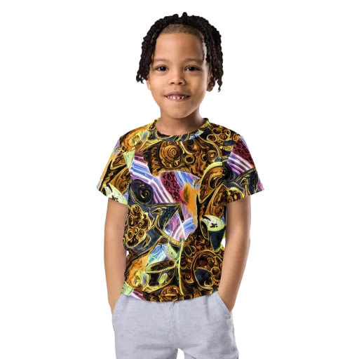 Aurum Rapture on a Kids Crew Neck T-Shirt