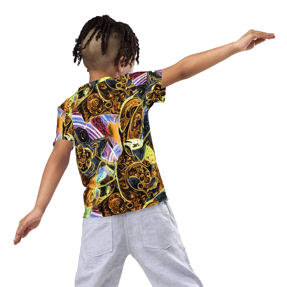 Aurum Rapture on Kids Crew Neck T-Shirt — Back