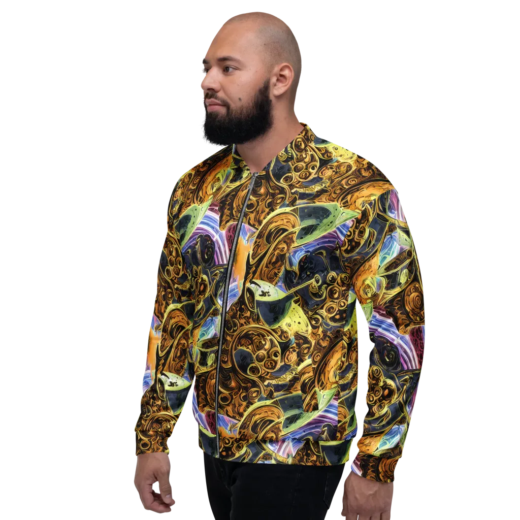 Aurum Rapture on Bomber Jacket — Left