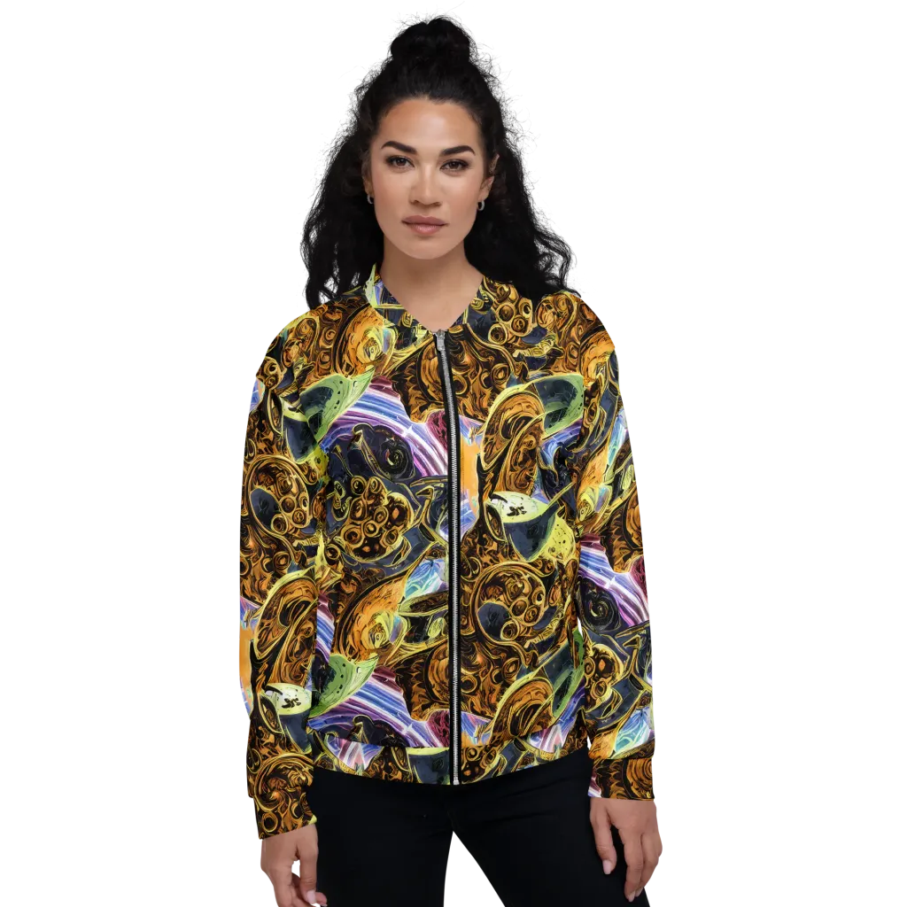 Aurum Rapture on Bomber Jacket — Front