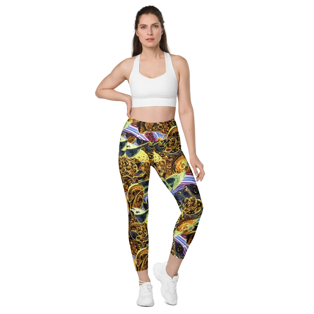 Aurum Rapture on Leggings with Pockets — Front