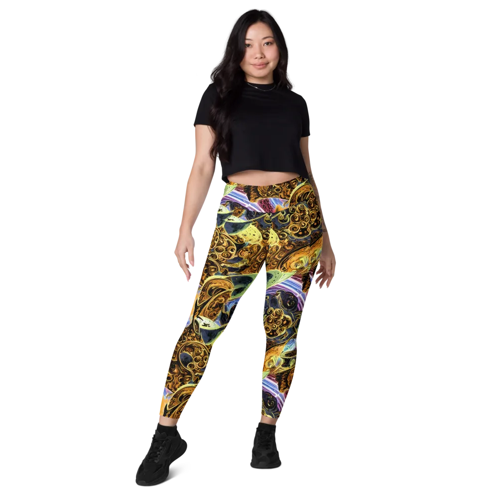 Aurum Rapture on Leggings with Pockets — Front