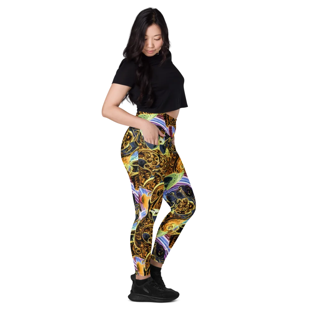 Aurum Rapture on Leggings with Pockets — Right