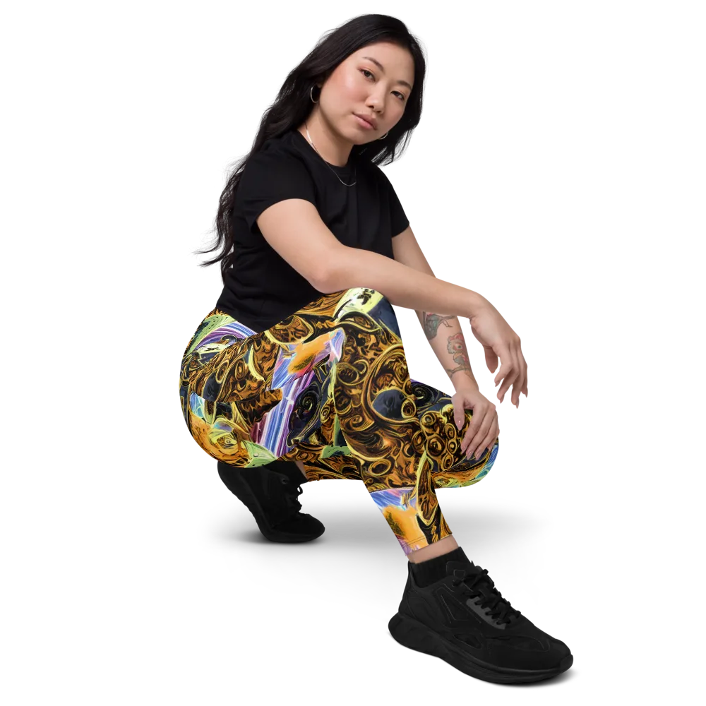 Aurum Rapture on Leggings with Pockets — Right Front