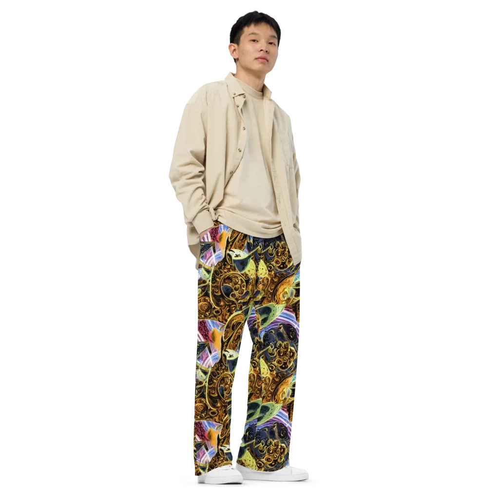 Aurum Rapture on Wide-Leg Pants — Right Front