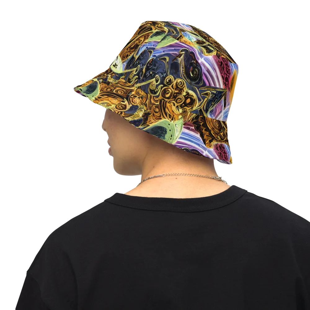 Aurum Rapture on Reversible Bucket Hat — Back Inside