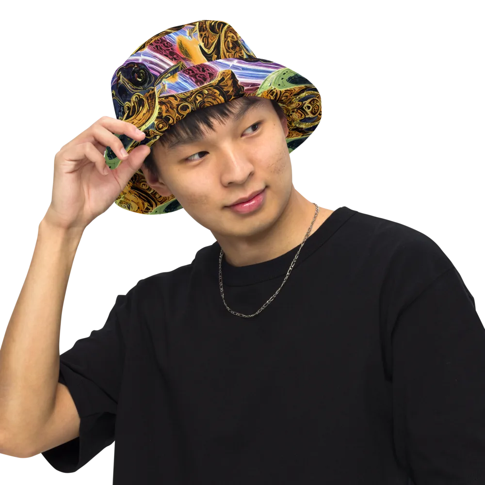 Aurum Rapture on Reversible Bucket Hat — Front Inside
