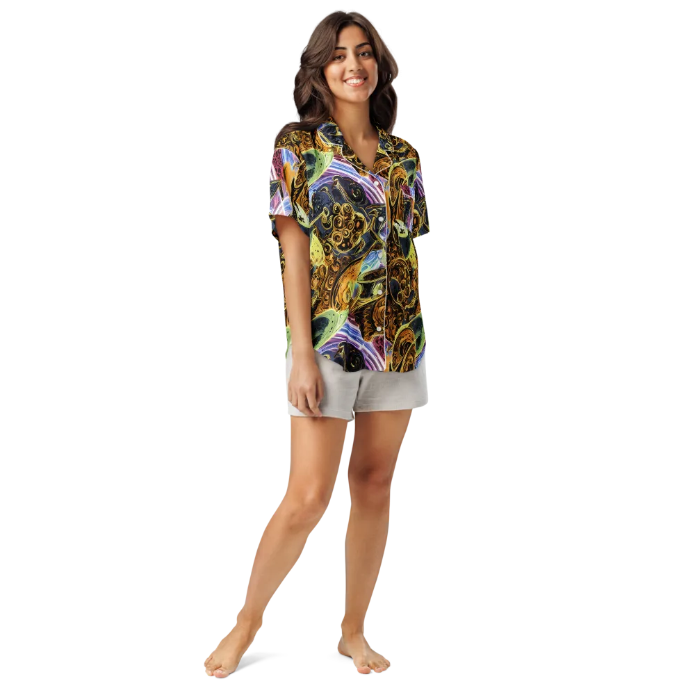 Aurum Rapture on Women's Short Sleeve Pajama Top — Front