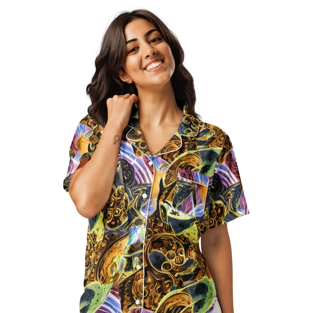 Aurum Rapture on Women's Short Sleeve Pajama Top — Front