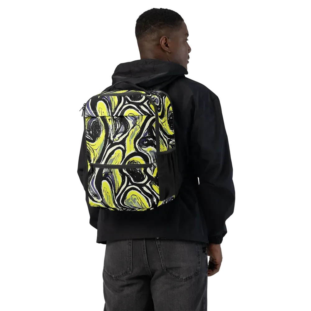 Blacklight Ribbons on Utility Backpack — Back