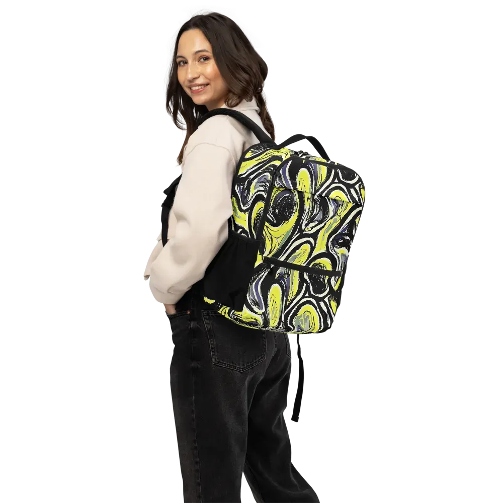Blacklight Ribbons on Utility Backpack — Back