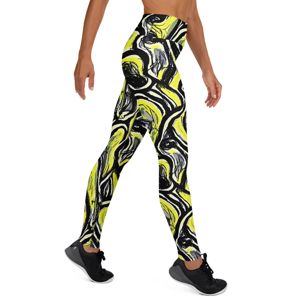 Blacklight Ribbons on Yoga Leggings — Right