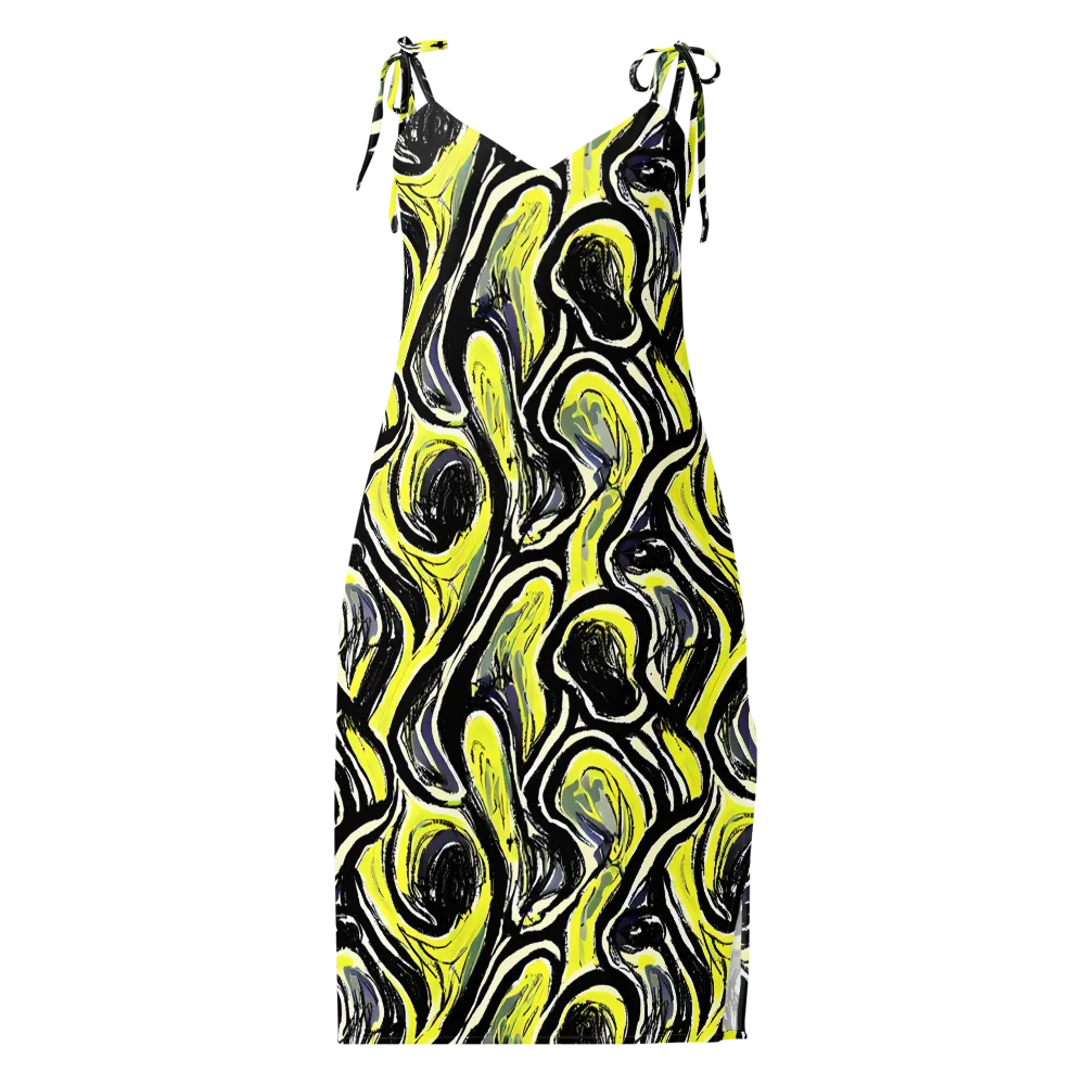 Blacklight Ribbons on Slip Dress — Front