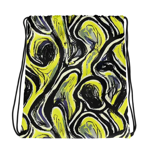 Blacklight Ribbons on a Drawstring Bag