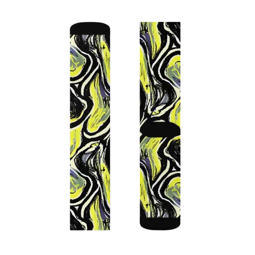 Blacklight Ribbons on a Socks