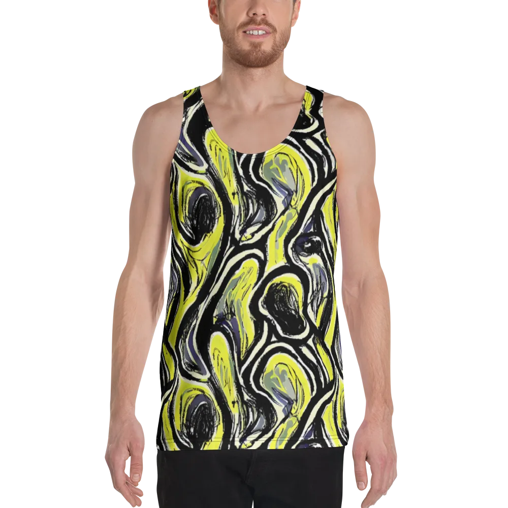 Blacklight Ribbons on Men's Tank Top — Front