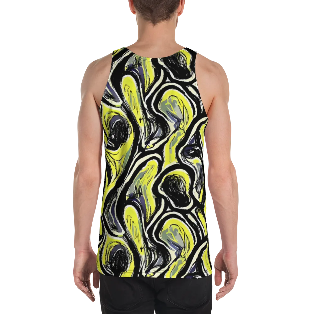 Blacklight Ribbons on Men's Tank Top — Back