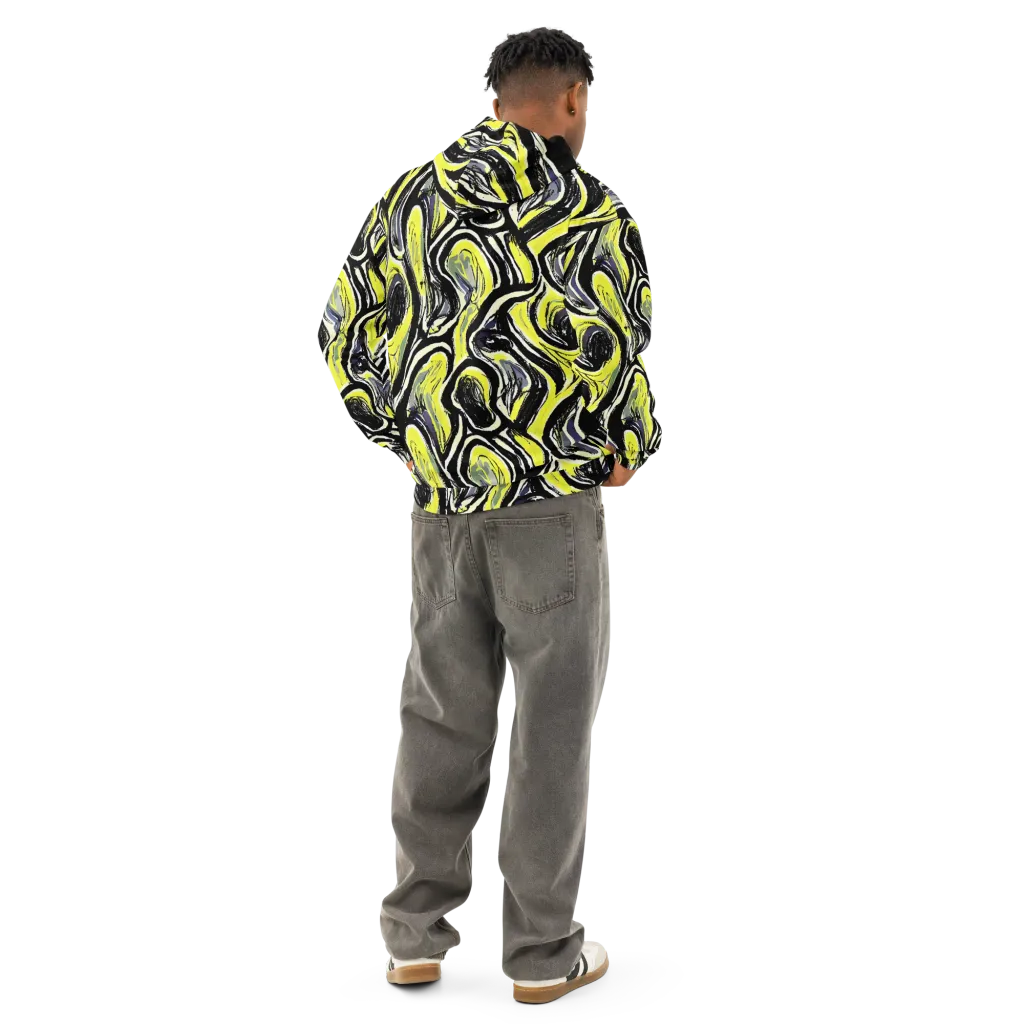 Blacklight Ribbons on Cotton Hoodie — Back