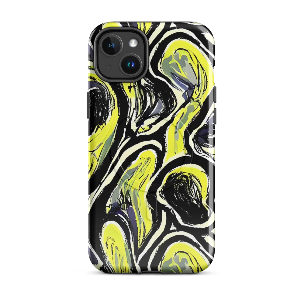Blacklight Ribbons on MagSafe Tough Case for iPhone® — Front