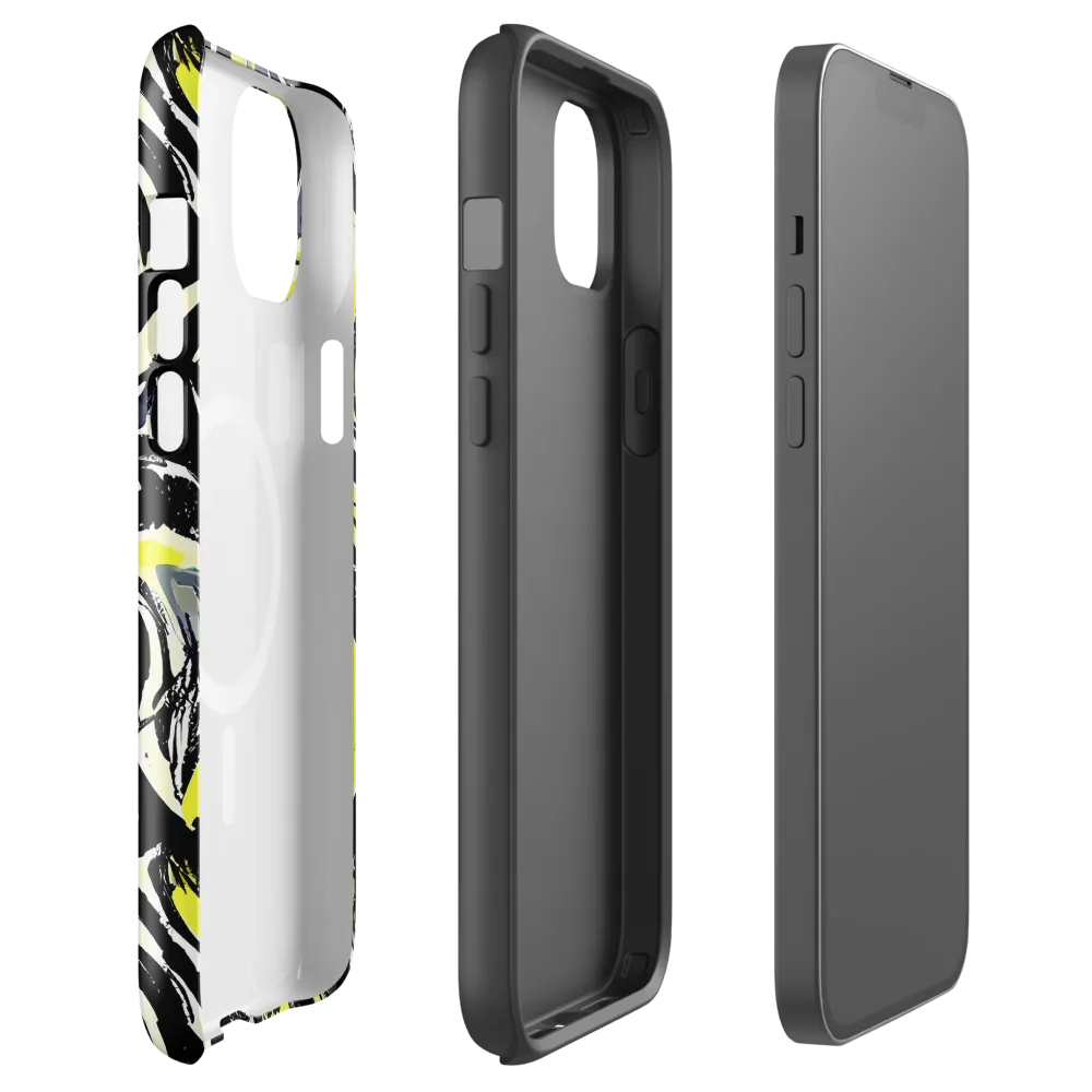 Blacklight Ribbons on MagSafe Tough Case for iPhone® — Front