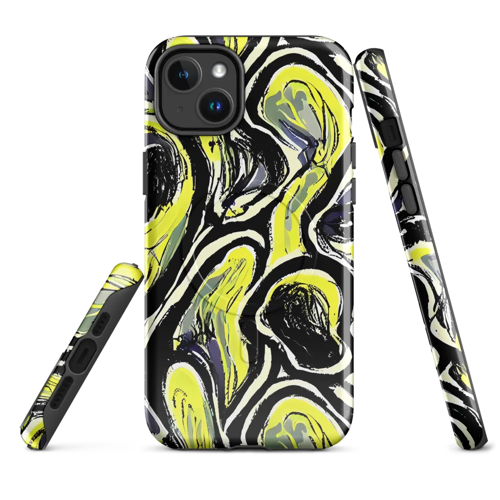 Blacklight Ribbons on MagSafe Tough Case for iPhone® — Front