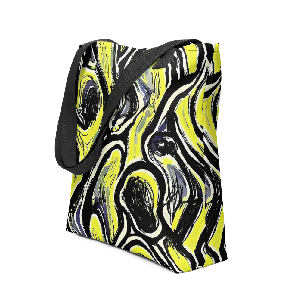 Blacklight Ribbons on Tote Bag — Front