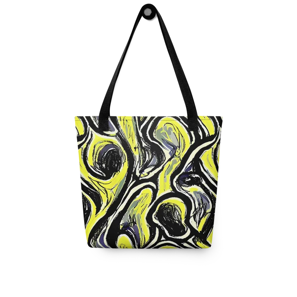 Blacklight Ribbons on Tote Bag — Front