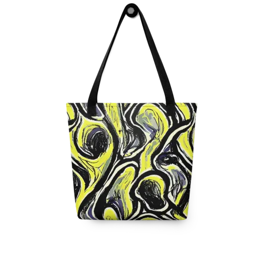 Blacklight Ribbons on a Tote Bag