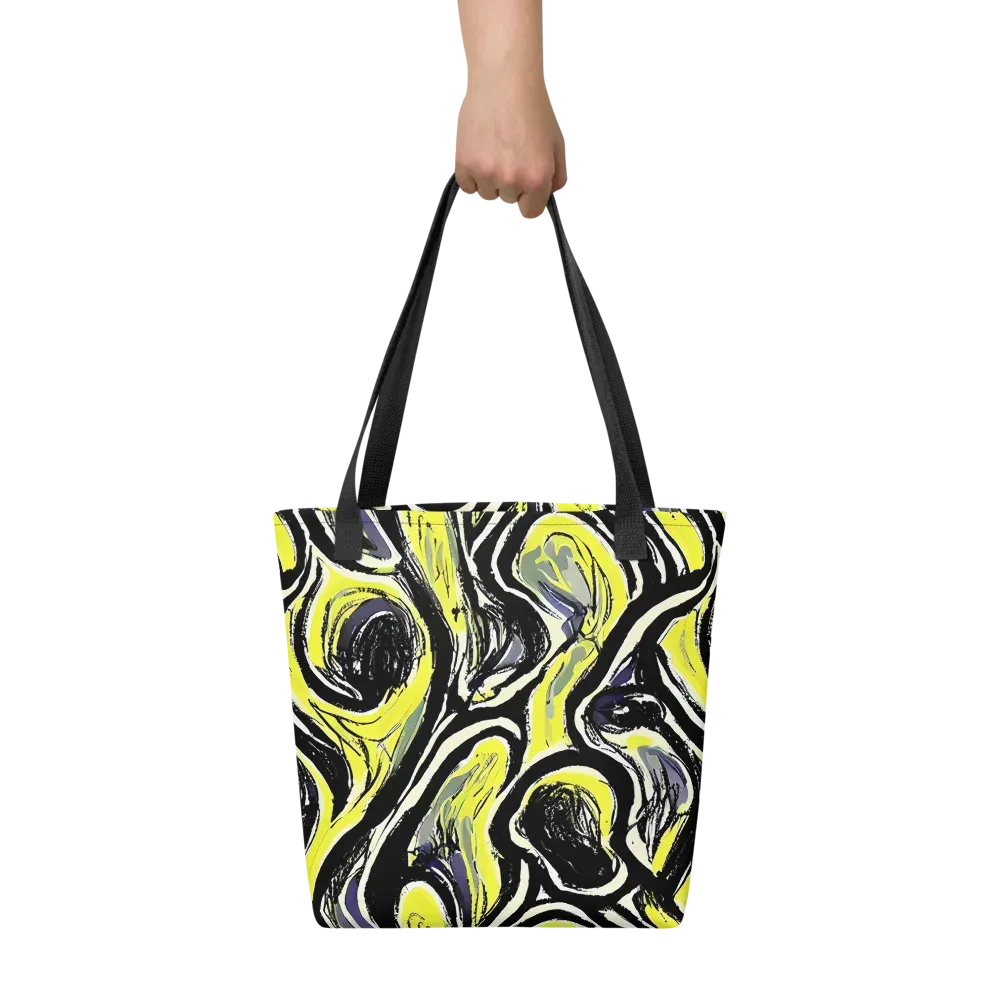 Blacklight Ribbons on Tote Bag — Front