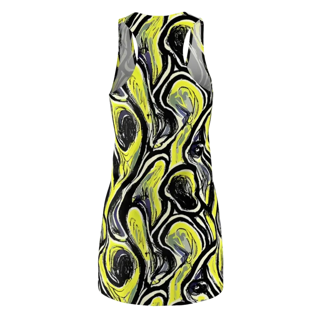 Blacklight Ribbons on Racerback Dress — Back