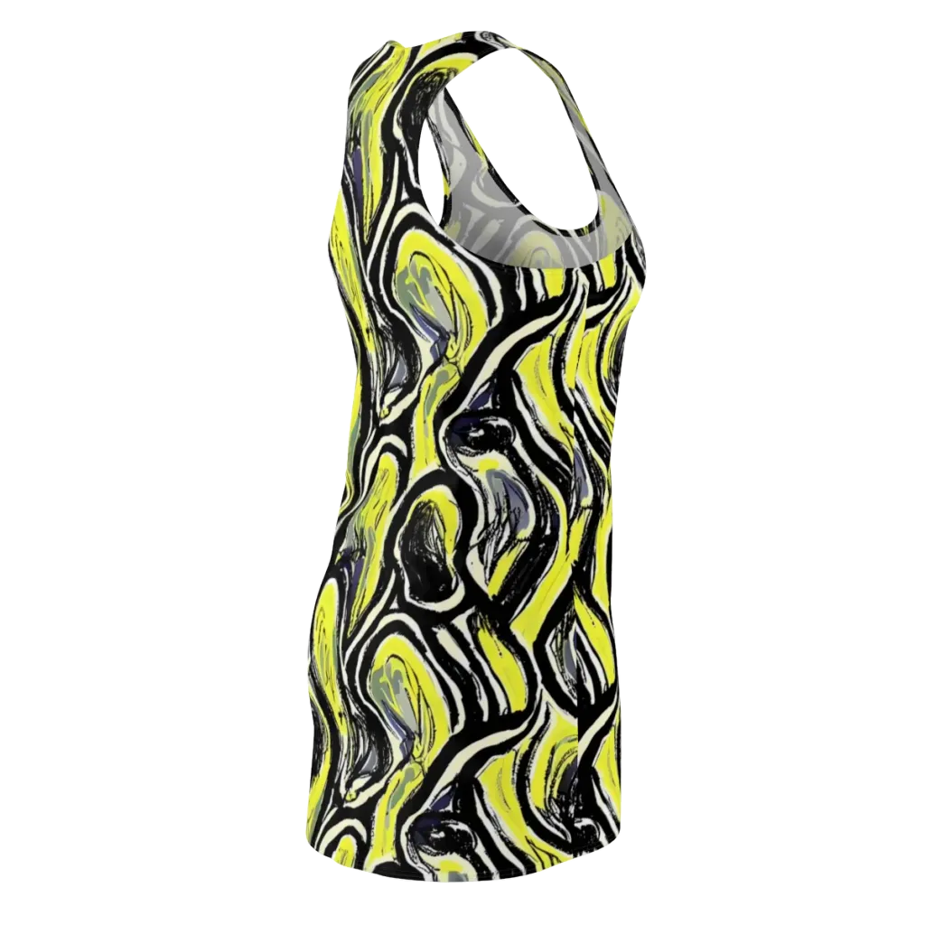 Blacklight Ribbons on Racerback Dress — Back Side