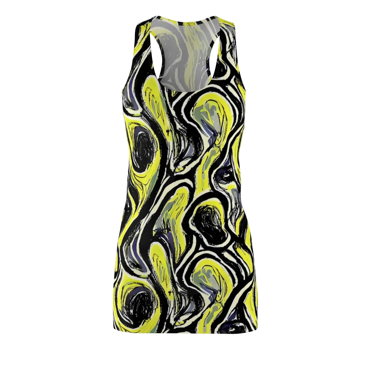 Blacklight Ribbons on Racerback Dress — Front