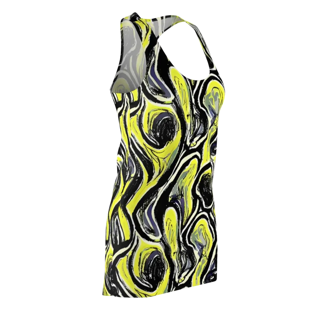 Blacklight Ribbons on Racerback Dress — Front Side