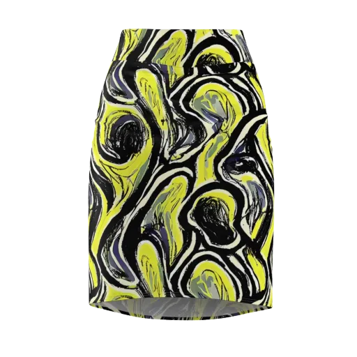 Blacklight Ribbons on a Pencil Skirt