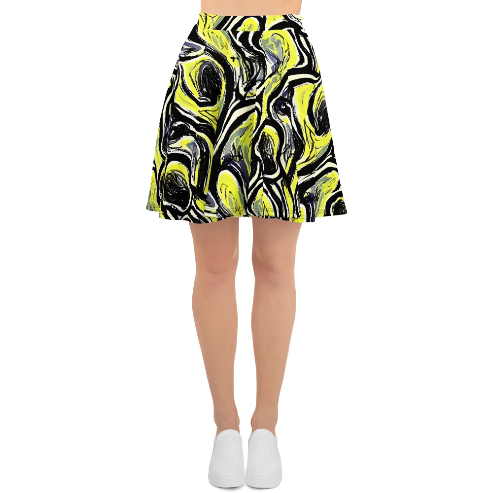 Blacklight Ribbons on Skater Skirt — Front
