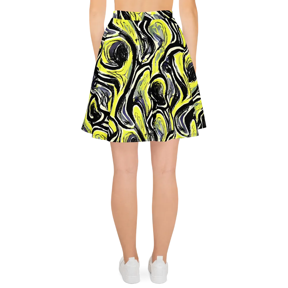 Blacklight Ribbons on Skater Skirt — Back
